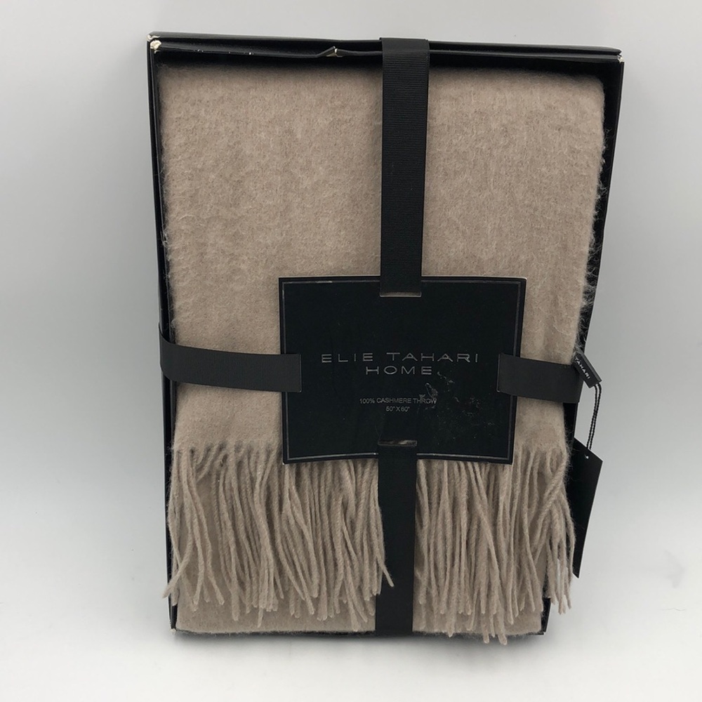 Elie Tahari Home Cashmere Throw Blanket